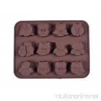 VolksRose Silicone Mould for Chocolate  Jelly and Candy etc - Random colors - 12 Funny OWL - B01N2ZXC9H